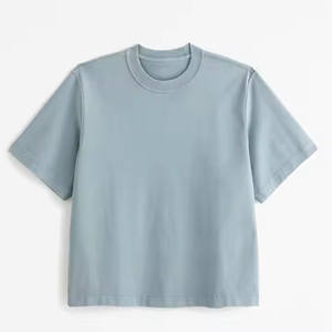 Camiseta para hombre, 100% algodón, logotipo personalizado, diseño de calidad, costilla, cuello redondo, ajuste holgado, ropa de calle con hombros caídos, camiseta en blanco para hombre - Product Image 1