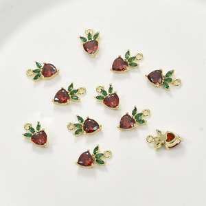 Cerise-raisin-ananas-fraise fruit pendentif 925 argent pierre de naissance pendentif à breloque fruit pierre de naissance pendentif cadeau pour anniversaire - Product Image 6