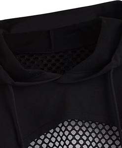 Sudaderas con capucha de gimnasio para mujer, Tops de entrenamiento, ejercicio de Yoga, encogimiento de hombros, sudadera transparente de lana, transpirable, con capucha, Top corto holgado, ropa de calle teñida con lazo - Product Image 6