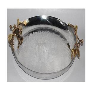 Plateau de service de luxe en aluminium massif en métal nouveau design fantaisie de meilleure qualité - Product Image 3