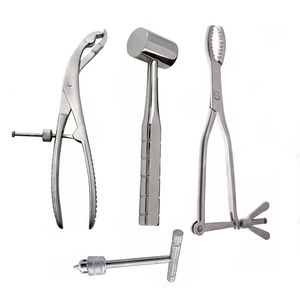 Ensemble d'instruments orthopédiques, source d'alimentation manuelle, comprend des pinces à maintenir les os, des languettes osseuses, kit chirurgical en acier métallique, Narham Enterprises - Product Image 1