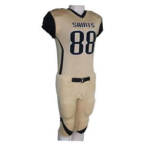 Uniformes de Fútbol Americano de Poliéster Anti-UV, Conjuntos de Manga Corta, Jersey Sublimado Personalizado, Tackle Twill, Nombre de Marca Personalizado OEM - Product Image 1