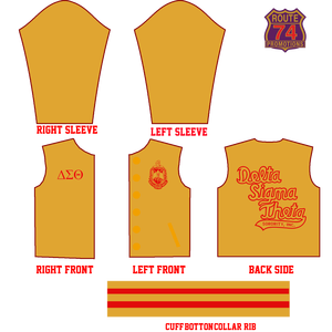 Chaqueta de Satén Delta Sigma Theta, Chaqueta Universitaria Griega de la Hermandad DST, Chaqueta Personalizada para Hombres y Mujeres - Product Image 3