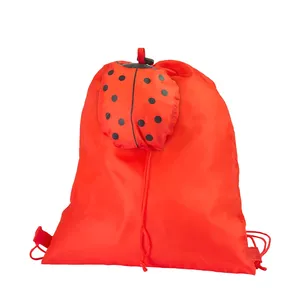 Sac à dos pliable personnalisable, sacs de sport promotionnels Kay avec cordon de serrage et gadgets - Product Image 4
