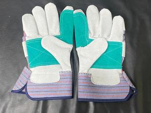 Gants de travail industriels en cuir de vachette renforcé à usage intensif Gants de sécurité en coton à double paume pour gréeur canadien - Product Image 5