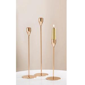 เชิงเทียนแบบแท่นวางเทียนสำหรับวางตรงกลางโต๊ะสีทองดีไซน์แบบพรีเมียมเชิงเทียนสำหรับงานเลี้ยงและงานแต่งงาน - Product Image 5