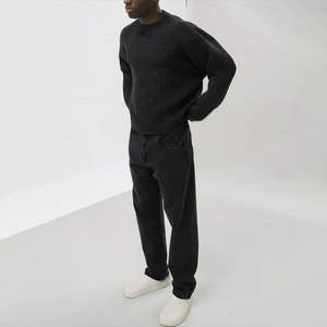 Suéter grueso de nailon para Otoño e Invierno para hombre, nuevo suéter de cuello redondo transpirable de alta calidad, suéter cálido de invierno para hombre - Product Image 4