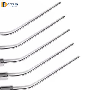 Ensemble de 5 tubes d'aspiration Yankauer en acier inoxydable à source d'alimentation manuelle Kit de ciseaux chirurgicaux pour la chirurgie - Product Image 5