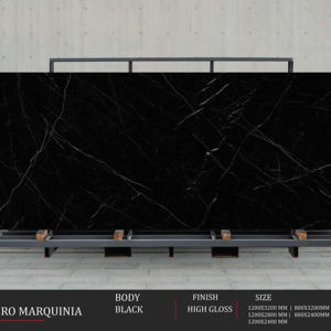 Luxe architectural moderne mis en valeur par des carreaux de porcelaine gris haute brillance de 1200 x 2800 mm - Product Image 1