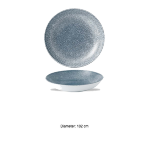 Assiette creuse Churchill Raku Blue Deep Coupe Studio Prints 18,2 cm – Fournitures de restaurant, vaisselle de traiteur, vente en gros - Product Image 3