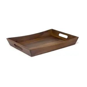 Bandeja de servicio de madera de diseño personalizado con asa Bandeja DE SERVICIO DE MADERA moderna de alta calidad elegante para uso en el hogar bajo moq - Product Image 5