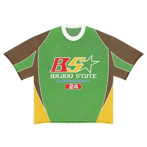 Vêtements personnalisés pour hommes Vente en gros T-shirts de haute qualité en jersey de coton à manches courtes avec col ras du cou délavé au soleil à l'avant - Product Image 4