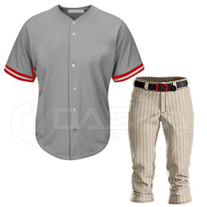 Custom Button <b>Down</b> Baseball Softball Uniform Jersey <b>Pant</b> Set Breathable Plus Size Customized Colors - Product Image 3