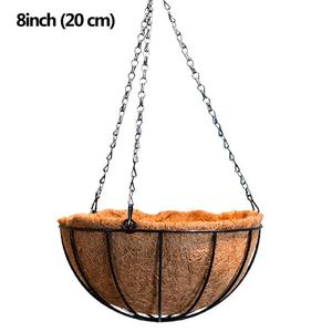 Panier suspendu pour plantes rond avec doublure en fibre de coco, pots à fleurs en coco |    Panier à fleurs en fibre de coco de formes et tailles variées - Product Image 1