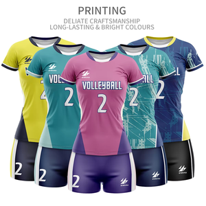 เครื่องแบบวอลเลย์บอลชุดเล่นกีฬาแห้งเร็วทำจากโพลีเอสเตอร์ปรับแต่งได้ - Product Image 1