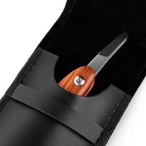 มีดโกนขอบตรงแบบใช้แล้วทิ้งมีด้ามจับไม้สำหรับร้านตัดผม - Product Image 3