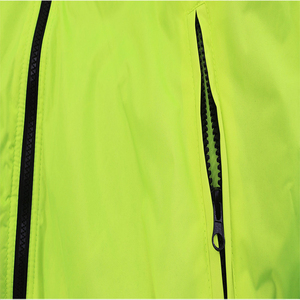 Premium Quality Hi Viz Jackets Green Color Winter Wear With Fleece Inside <b>Zipper</b> up Detachable <b>Hoodie</b> Reflective Safety <b>Hoodie</b> - Product Image 5