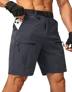 Novedad de verano, pantalones deportivos American Waffle para hombre, pantalones casuales de pierna ancha rectos sueltos de calle alta, pantalones cortos hasta la rodilla para hombre - Product Image 1