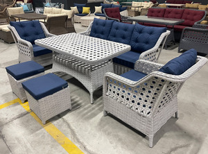 Bộ Sofa Vườn Mây Đồ Nội Thất Vườn Ngoài Trời Ghế Sofa Vườn Liễu Gai Bàn Ăn Đồ Nội Thất Mây Bán Buôn Chất Lượng Độc Quyền - Product Image 6