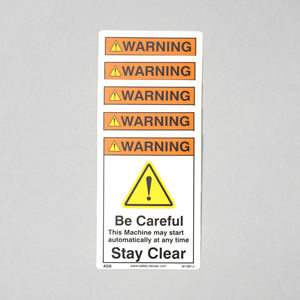 Autocollant d'avertissement de sécurité, soyez prudents, restez à distance, imperméable, résistant aux rayures, résistant à la chaleur, adhésif 3M, étiquettes d'emballage - Product Image 4