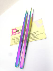 แหนบต่อขนตาสแตนเลสอุปกรณ์เสริมความงามอย่างยั่งยืนสำหรับการต่อขนตาโลโก้แบบมืออาชีพออกแบบได้ตามต้องการ - Product Image 2