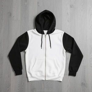 2025 nouveau Style hommes automne mode col à capuche demi-fermeture éclair en plein air décontracté solide à motifs gaufré Style sportif hommes sweat - Product Image 2