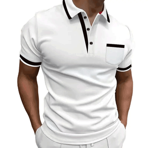 2023 New Design Custom <b>Logo</b> Men's for Polo Shirt Sports Golf T-Shirt Made From Cotton/Bamboo Fiber Solid Pattern - Product Image 3