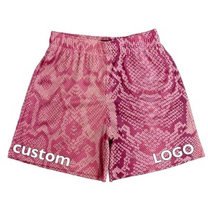 Pantalones cortos de malla de secado rápido transpirables de verano para hombre de calidad superior logotipo personalizado patrón de serpiente Spandex poliéster patrón sólido - Product Image 4