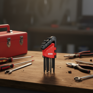 <b>Set</b> of 8 Long Hexagon <b>Keys</b> with Spherical Head for <b>TORX</b> Screws USAG <b>Key</b> Tool - Product Image 3