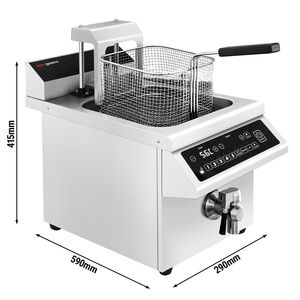 Freidora de Inducción Comercial - 8 litros - 3.5kW - Control Electrónico - Digital - con grifo de drenaje - con elevación automática de la cesta - Product Image 2