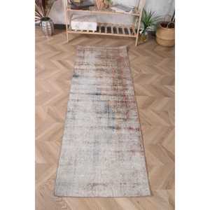 2.3x6.4 ft <b>Rug</b>, Vintage Turkish <b>Runner</b> <b>Rug</b>, Gray Wool <b>Rug</b> - Product Image 1