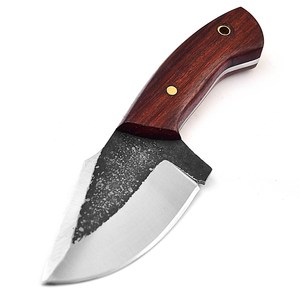 Cuchillo de Hoja Fija de Acero 12c27 de 6 Pulgadas, Estilo Nórdico, Forjado a Mano, Grado Industrial, Mango de Madera, Funda Vertical de Cuero, OEM, Full Tang - Product Image 1