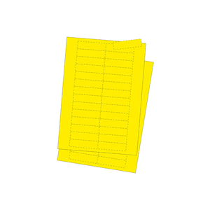 ET75-168K-04 Inserti in cartone DIN A4, pre-perforati, 75 x 168mm (H x L), Giallo, 10 pz. / confezione.- ET75-168K-04 - Product Image 1