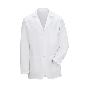 All'ingrosso camice da laboratorio per uomo e donna bianco camice da laboratorio in cotone o cotone 100%