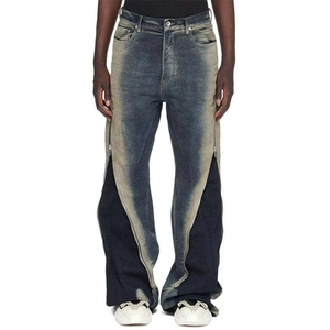 Jeans baggy en denim pour hommes, pantalons à coupe décontractée pour un usage quotidien tendance, confortables et décontractés - Product Image 1