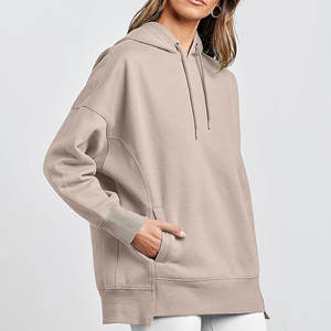 เสื้อฮู้ดดี้โอเวอร์ไซส์คุณภาพพรีเมียมสำหรับผู้หญิง  ฤดูใบไม้ร่วง ฤดูหนาว สวมใส่สบาย แขนยาว ตกแต่งด้วยลายปัก เนื้อผ้านุ่ม - Product Image 4