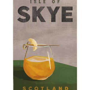 Póster de viaje de la isla de Skye, Escocia, elegante arte de pared en lienzo con diseño de cóctel escocés - Product Image 2