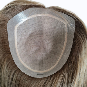 隐形结中国最佳天然处女发丝顶发丝质蕾丝女式假发带夹子 - Product Image 2