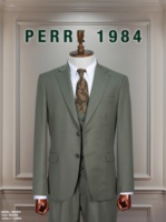 Costume d'affaires bordeaux pour homme PERRE, croisé, col mandarin, coupe classique, infroissable, viscose/polyester, tenue formelle