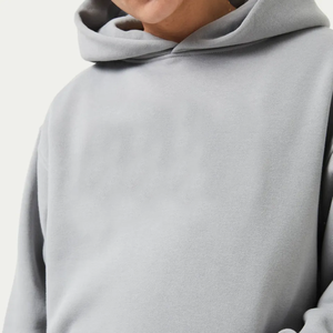 Sweat à capuche surdimensionné 100% coton de haute qualité pour hommes mode de rue col montant personnalisé avec motif solide vêtements de rue d'hiver - Product Image 5