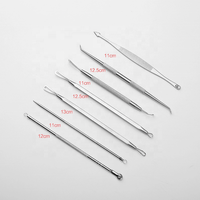 Kit d'outils pour enlever les points noirs en acier inoxydable, 7 pièces, nettoyeur de pores, extracteur d'acné, traitement des boutons et des imperfections