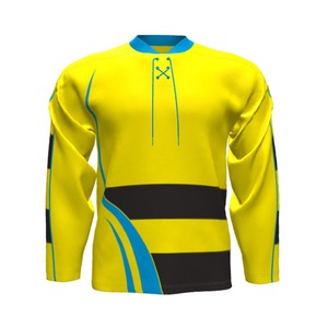 Venta al por mayor logotipo personalizado sublimación impresa ropa de hockey 100% poliéster secado rápido transpirable jóvenes adultos camiseta de hockey sobre hielo - Product Image 1