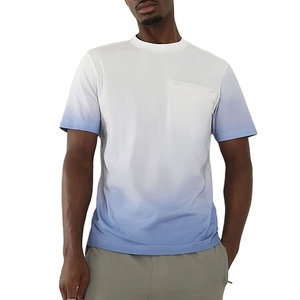 Camiseta Casual de Cuello Redondo Personalizada de Seda/Algodón para Hombre, Ropa de Verano, Fabricante, Tejido Liso, Lavado Regular, Ajuste Rápido - Product Image 2