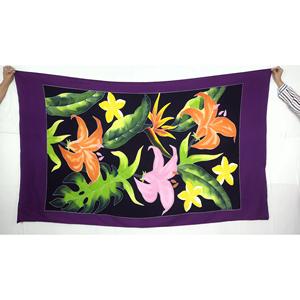 Pareos Hawaianos Pintados a Mano 100% Rayón de Alta Calidad, Ropa de Playa Personalizada al por Mayor, Cubierta para las Islas del Pacífico Asiático HPBU045-02-200 - Product Image 1