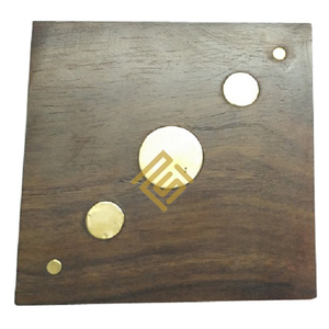 Top Selling Horn Bone Square Shape Wood and Resin Wooden Drink Coaster Cup Wood Coaster High Quality Unique Design Home Decor - Product Image 1