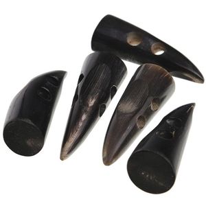 Bouton à bascule en corne de buffle poli à la main avec 2 trous Accessoires de vêtement pour la décoration de vêtements - Product Image 3