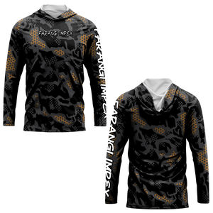 2025 OEM personnalisé hommes Protection UV à manches longues masque à capuche protection solaire maillots de pêche nouveaux vêtements de Performance à séchage rapide - Product Image 3