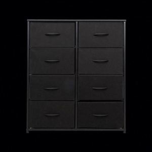 Hua Cheng Dresser 8 Drawers Modern Freestanding Storage Bedroom Furniture MDF Panel Pine Stainless Steel - Product Image 1
