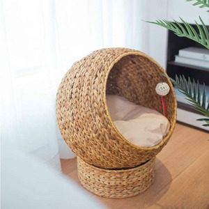 Prizes Kennels Bamboo Woven Tree Hole Shape String Closure Summer <b>Cat</b> Bed <b>Cat</b> <b>Climbing</b> Frame Pet Nest Four Seasons Universal - Product Image 3