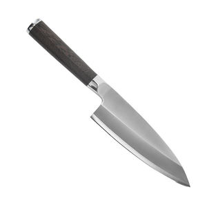 Vente en gros de commandes en vrac personnalisées, service OEM ODM, couteau de cuisine moderne ambidextre fait main en acier damas à lame tranchante fixe - Product Image 1